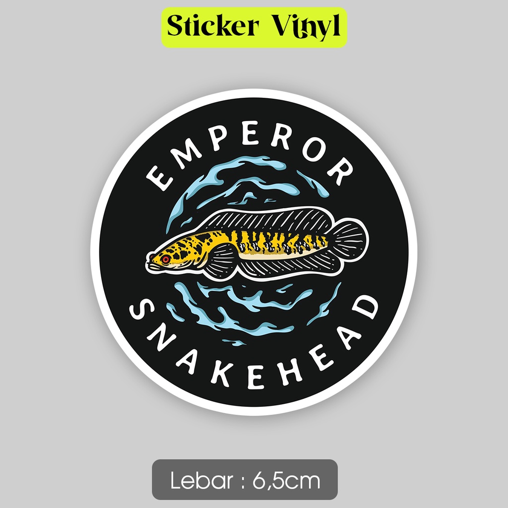 Channa Fish Emperor Snakehead Sticker Vinyl Satuanan Motif Predator ...