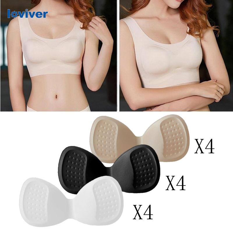 Lzdzlx2] 4 Pieces Women Bra Pads Inserts Push up Breathable Thick Removable Bra  Cups Breast Sponge for Yoga Dress Sports Swimsuit
