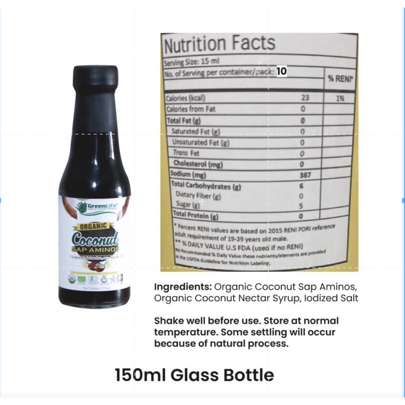 Coco Aminos (Low carb Soy sauce) Green life Keto/LC approved