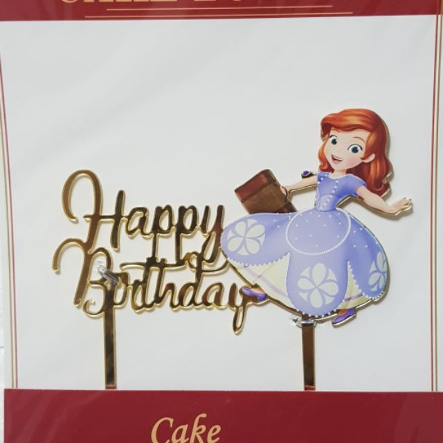 SOFIA THE FIRST ACRYLIC CAKE TOPPER | Shopee Philippines