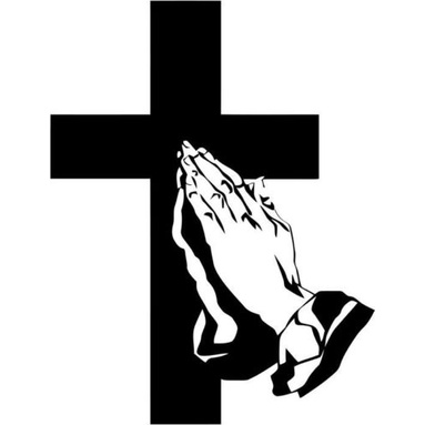 Cross Praying Hands Symbolic Decal Sticker Truck Window | Shopee ...