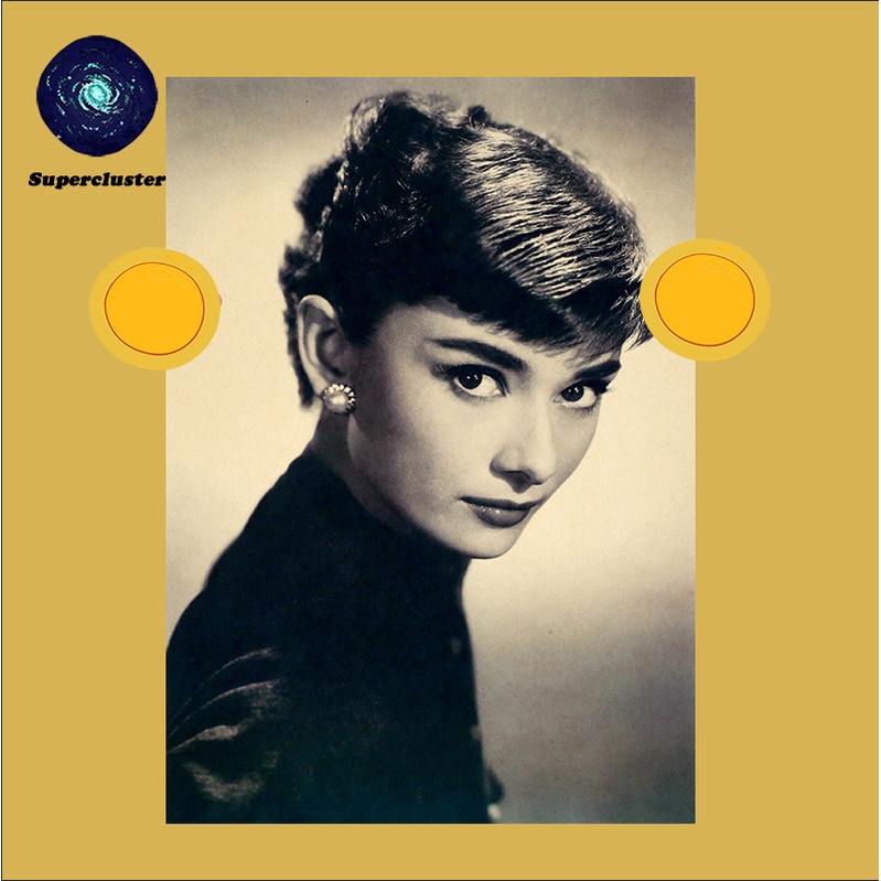 Superstar Poster "Audrey Hepburn Short Hair" Painted Kraft Paper 50.5 X ...