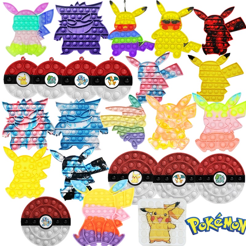 Pokemon Spider Ma Spop Ait Fidget Toys Pikachu Charizard 20.5Cm Rainbow ...