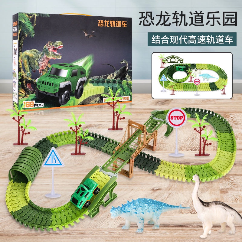Electric dinosaur rail car children s changeable car suit break through ...