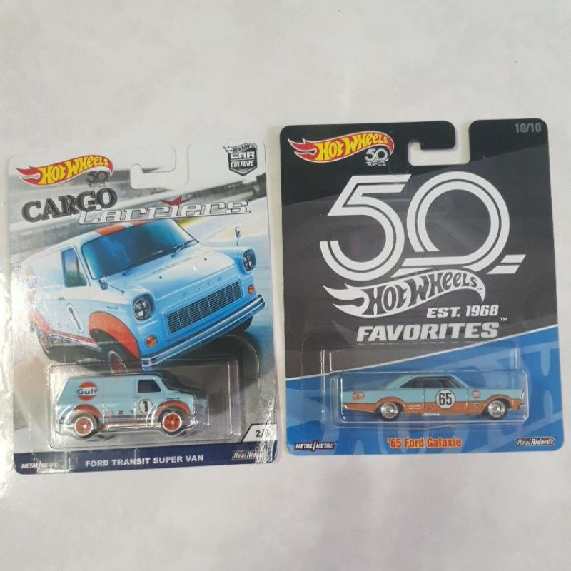 Hot Wheels Gulf Tempo Cargo Carriers Ford Transit Super Van 50th Favorites 65 Ford Galaxie