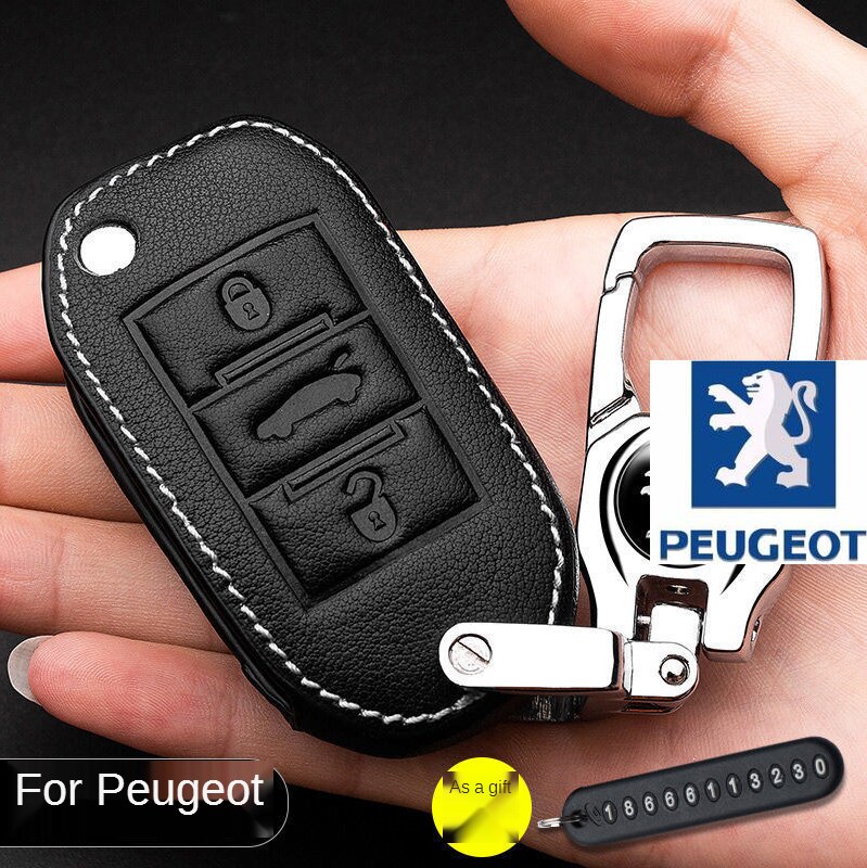 Car Remote Key Case Cover Protective Shell Key chain for Dongfeng Peugeot  new 308 2008 3008 408 301 TPU car key bags accessories