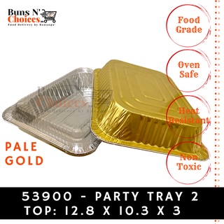 Buns N' Choices] 11550 - 8x8 Square Aluminum Foil Pan with Plastic