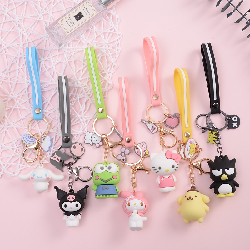 Japanese Sanrio Keychain Kuromi hellokitty My Melody Cinnamoroll ...