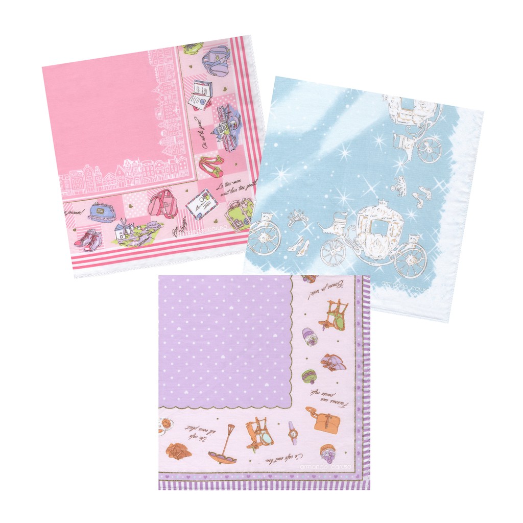 Armando Caruso Ladies' Printed Handkerchief Pastel Series - set of 3 ...