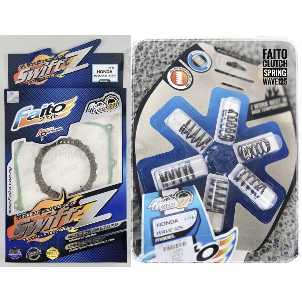 Faito Swift-Z Clutch Lining & Zero II Clutch Spring Set Wave 125 / W125 ...