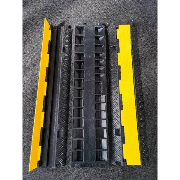 Cable Ramp - 2 channel, 100x24x5cm, Full Rubber Base & PVC Cover ...
