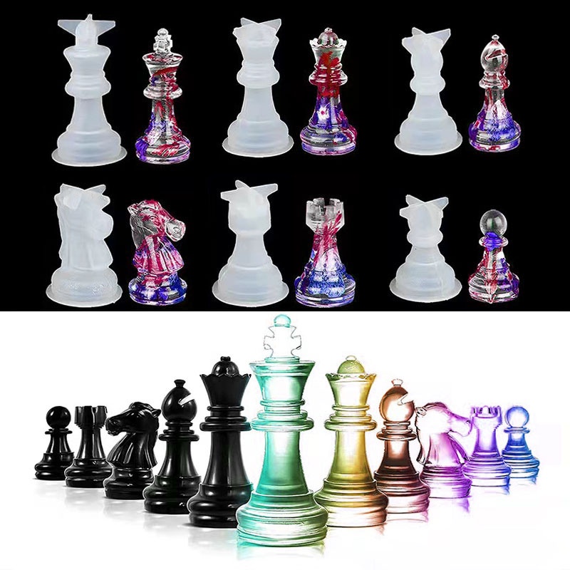 Chess Board Resin Mold Set, Molds Bundle, Game Silicone Mold