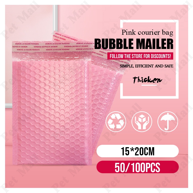 15x20cm Pink Bubble Mailer Envelope Pink Bubble Wrap Mailer Courier Bag