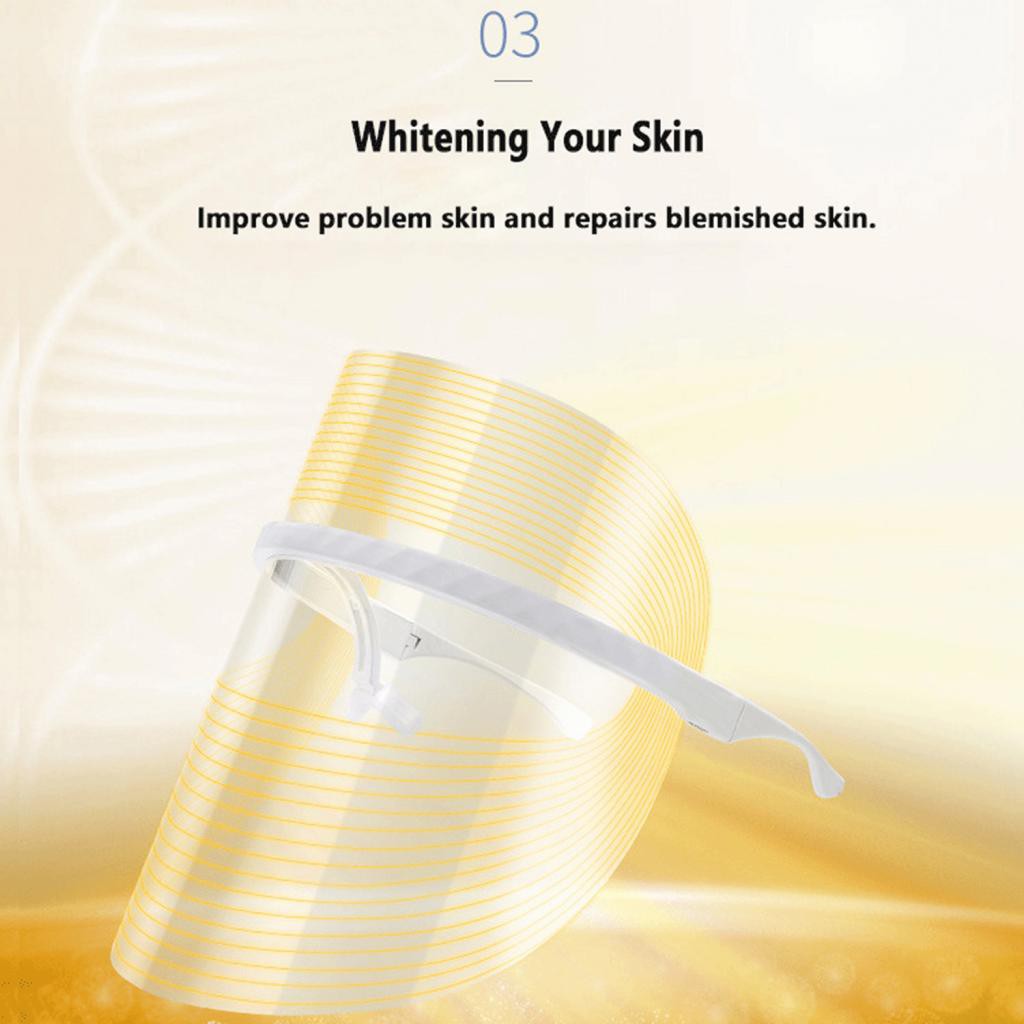 JK Rechargeable Beauty Care Face Shield Therapy Acne Mask LED Light ...