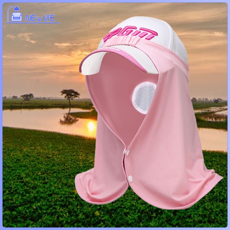 Face Mask Neck Shield Cool Silk Fabric Breathable Hat Drape Sun