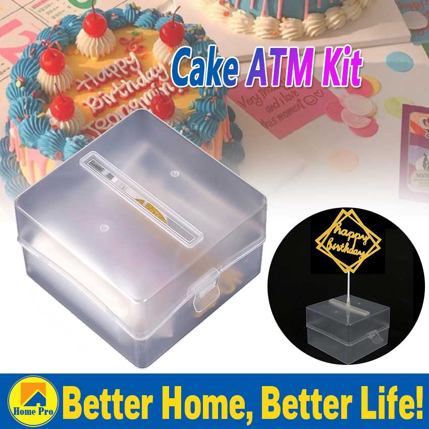 Cake ATM Kit Reusable Money Pulling Box Happy Birthday Cake Money Pull ...