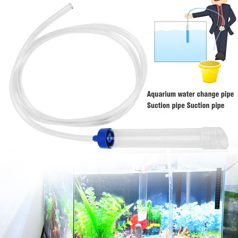 Aquarium Vacuum Clean Water Change Siphon Gravel Pipe Fish Tank Siphon