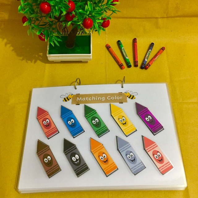 Matching Colors Detachable Fully Laminated Learning Materials | Shopee ...