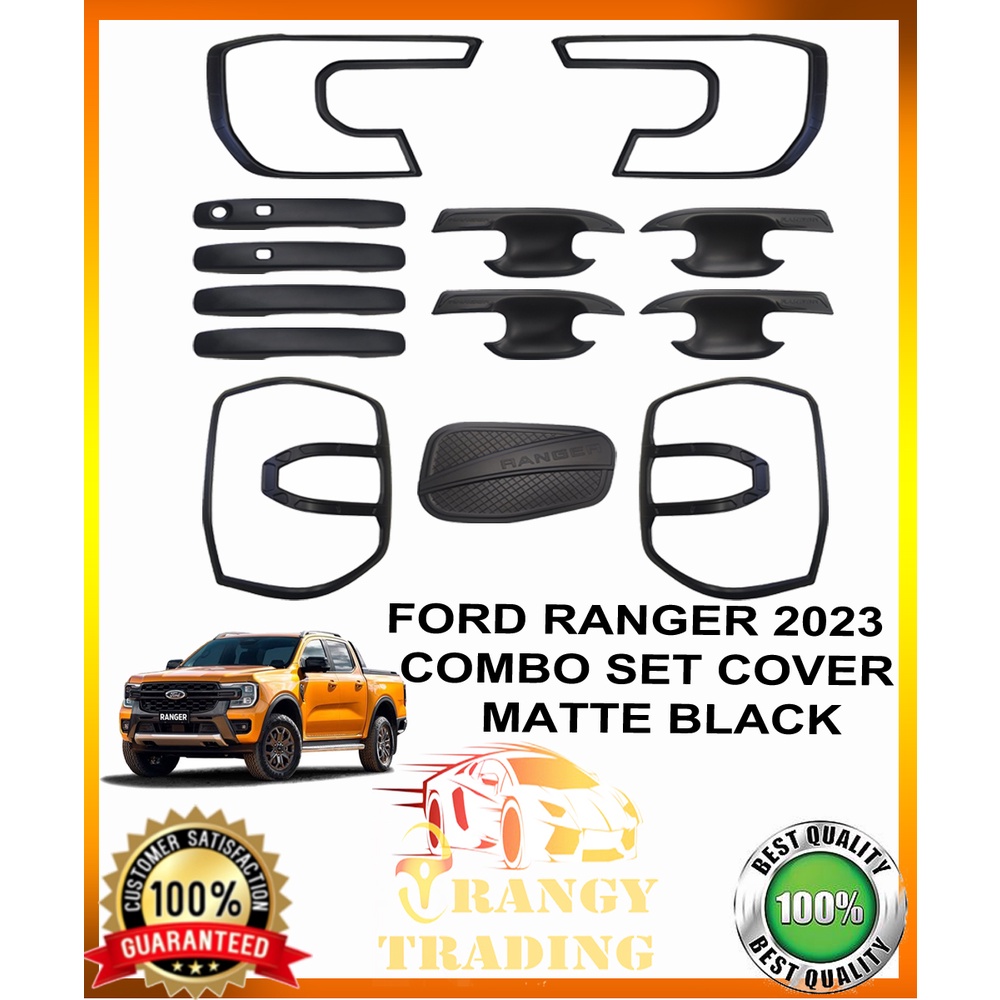 Ford Next Gen Ranger 2023 To 2024 Garnish Combo Set Cover Matte Black   E25a655d5be9e4501263f71e0bcf09f0