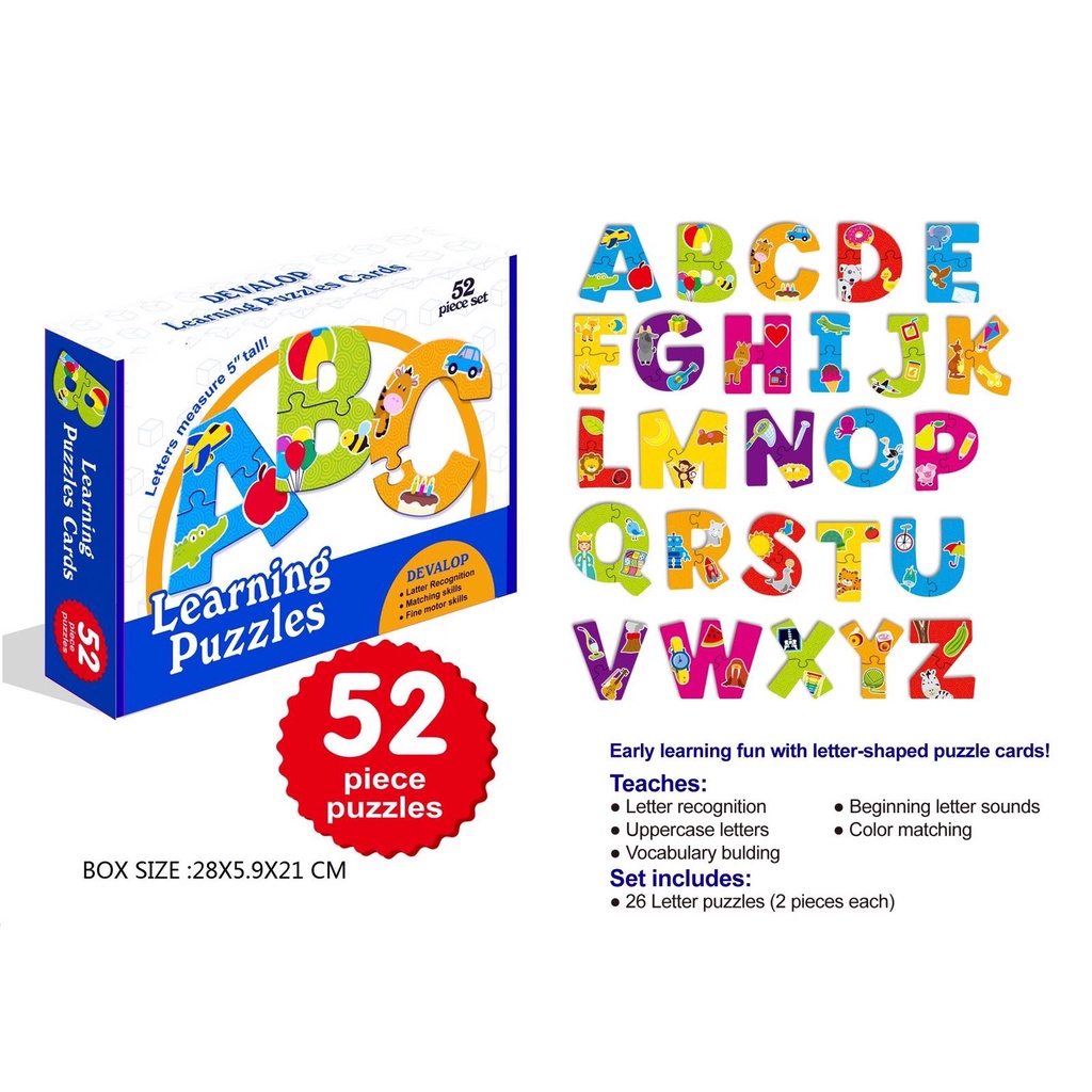 Alphabet ABC Learning Floor Puzzles 52 Pieces [ My Savers ] | Shopee ...