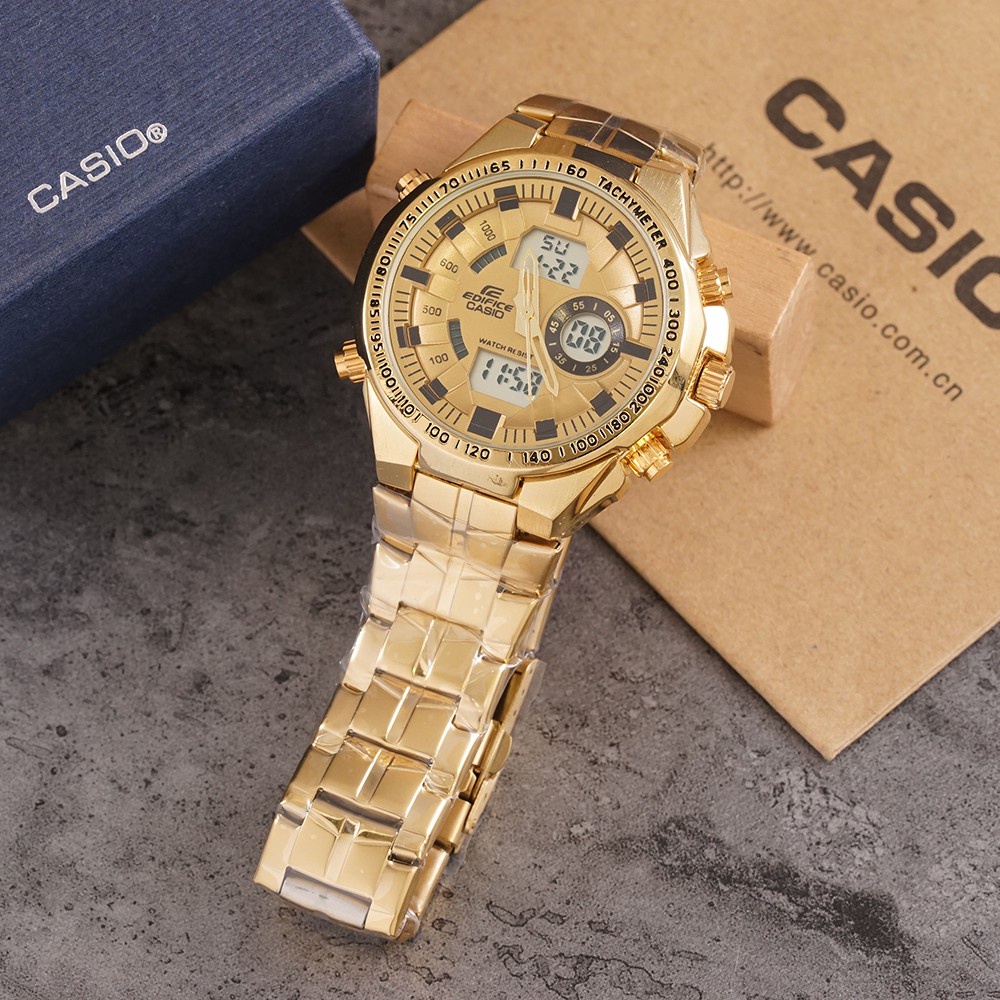 Casio edifice best sale golden watch