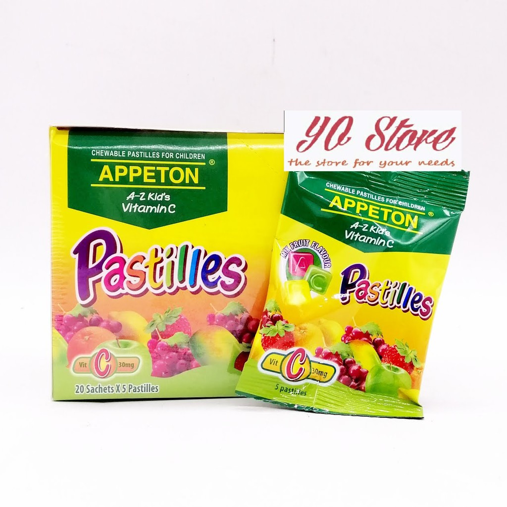 Appeton A - Z Kid's Vitamin C Pastilles ( 20 Sachets x 5 Pastilles ...