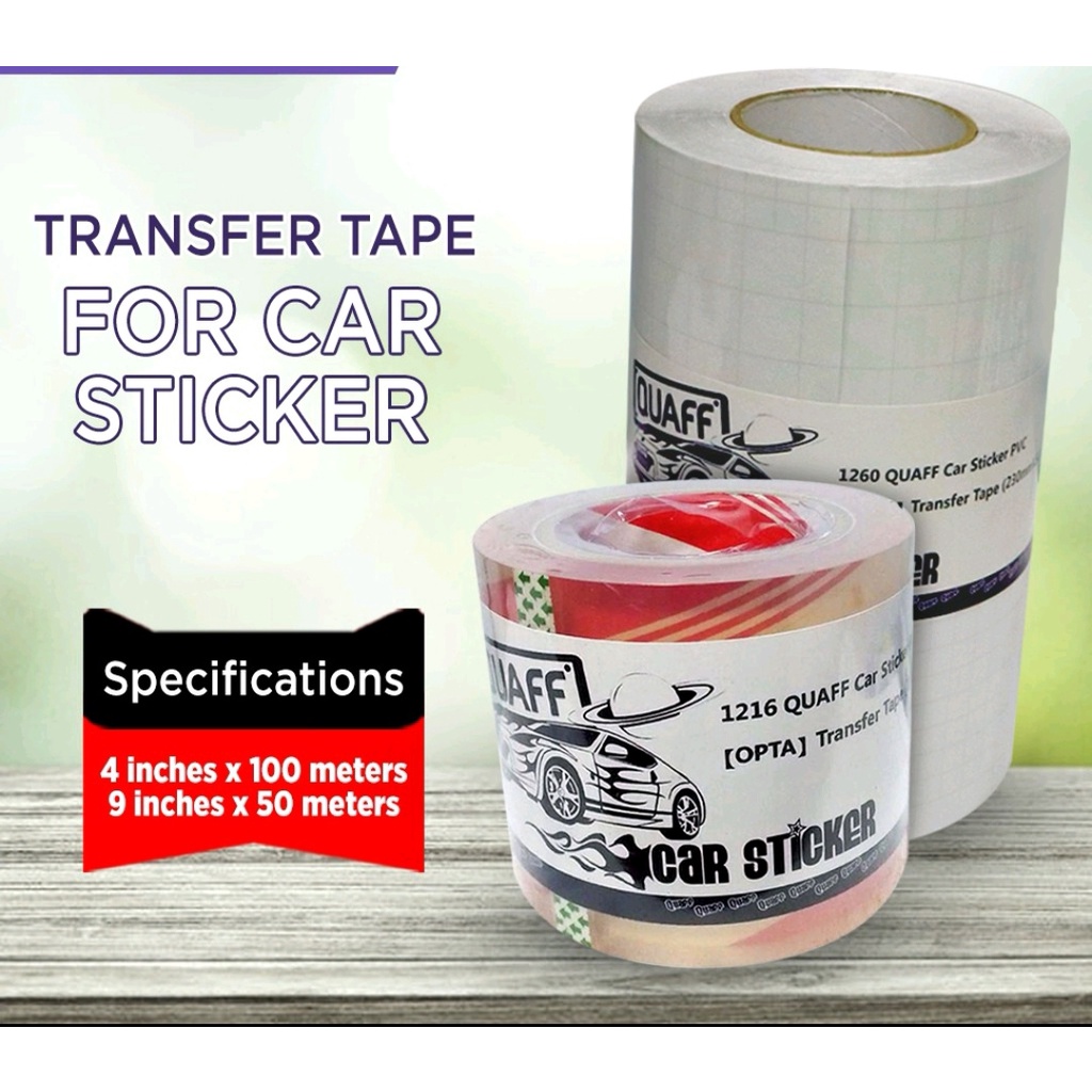 QUAFF Transfer Tape , Application Tape for Decals / Car Sticker 4inches ...