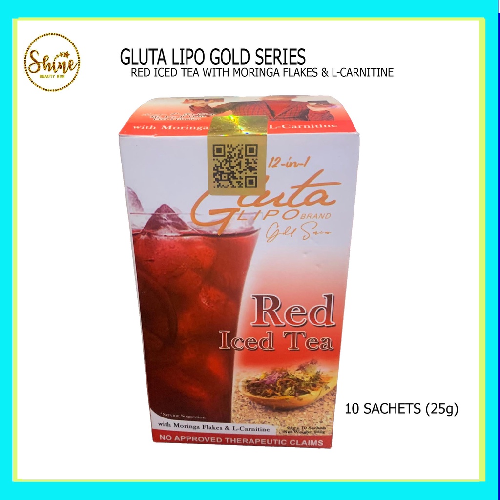 GLUTA LIPO RED ICE TEA 10 sachets (25g) Shopee Philippines