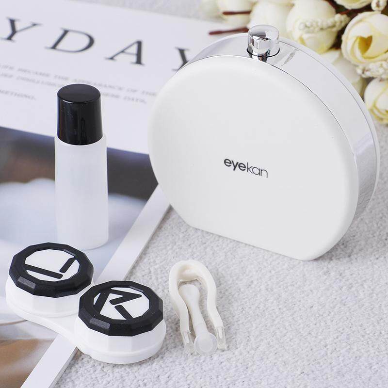 Family Flower Contact Lens Case Holder Travel Kit Box Remover Inserter