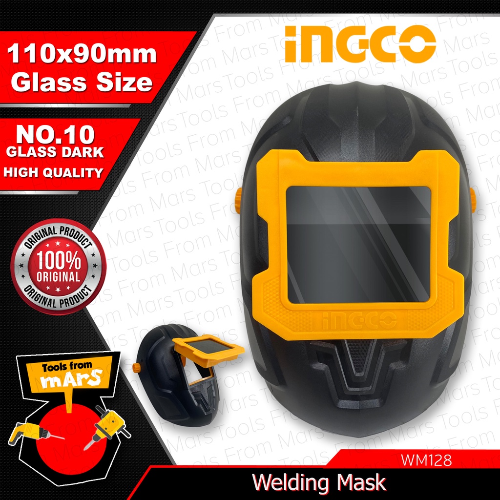 INGCO Welding Mask #10 Glass Dark Super Select WM128 •TOOLS FROM MARS ...