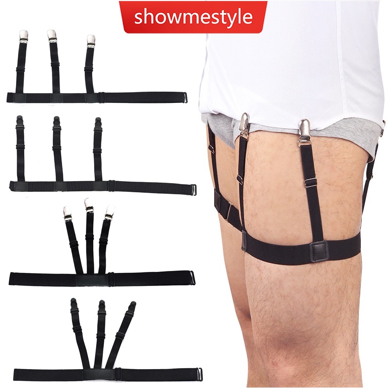 SMS 1Pair 3 Straps Business Men Garter Belt Suspender Adjustable