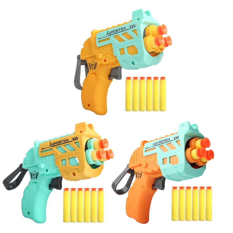 Manual Shooting Toy Foam Blaster Battle Toy Guns w/ 5 Suction Cup