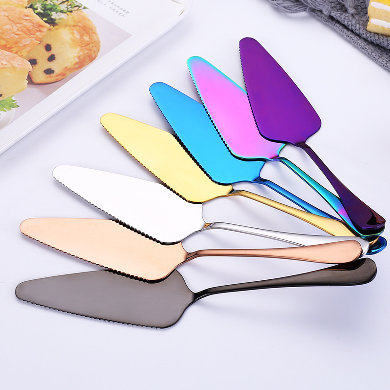 Creative Stainless Steel Cake Shovel with Tooth Triangle Pizza Spatula ...