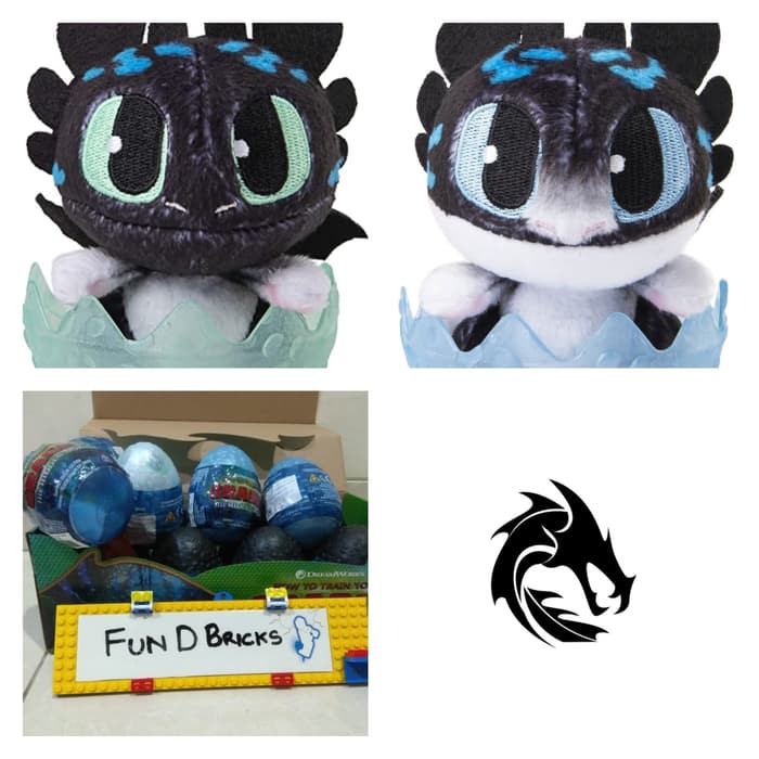 How To Train Your Dragon Egg Plush Toothless Blue Spots | Shopee ...