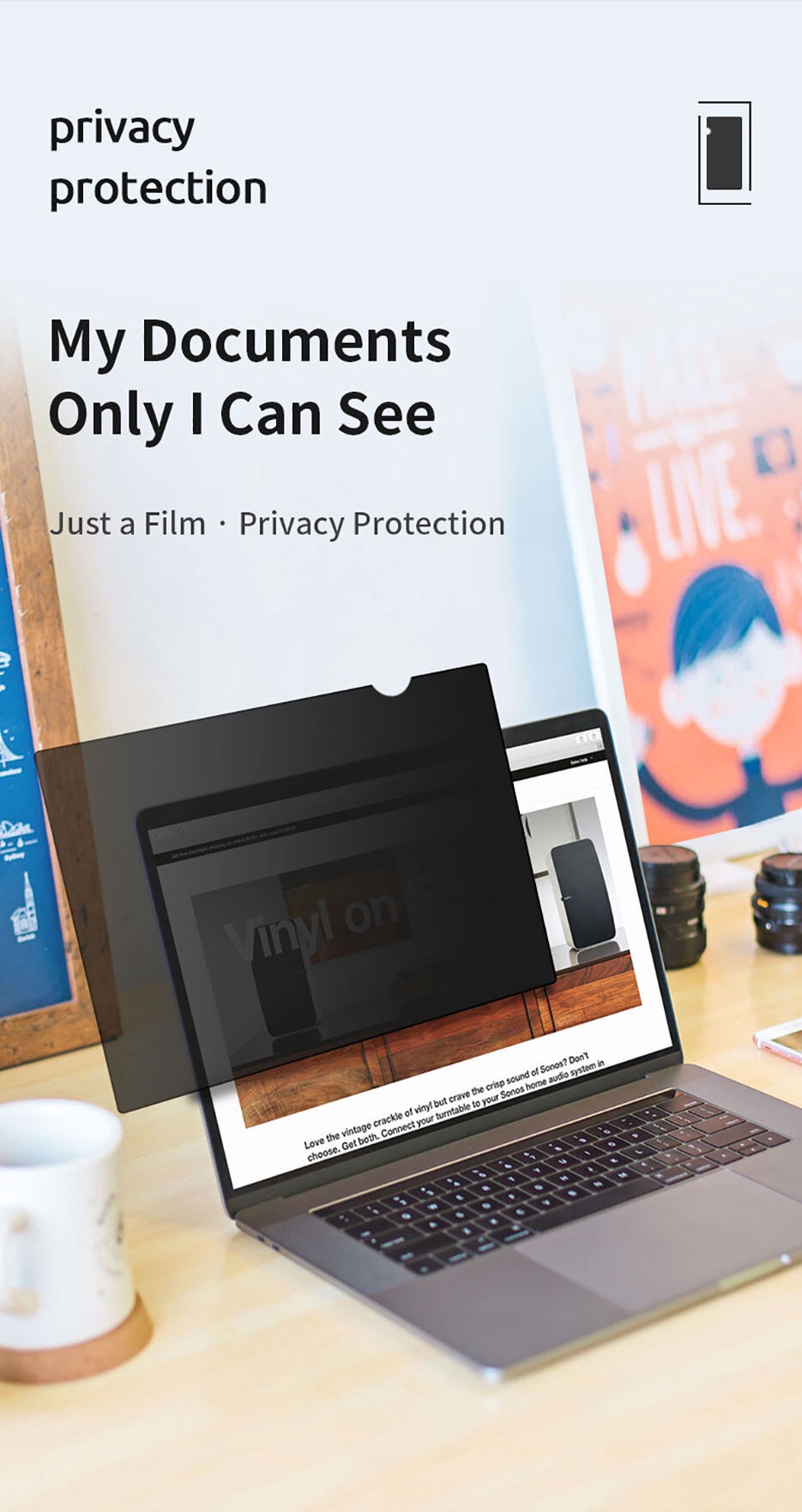 llano Laptop Privacy Screen Protector Computer Monitor Screen Privacy ...