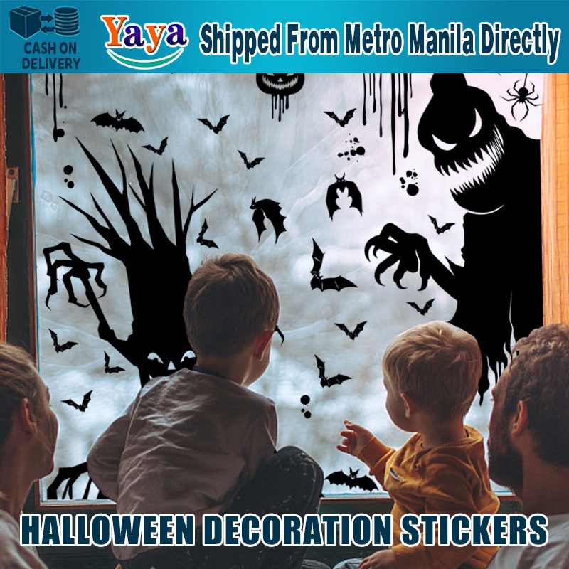 【Fast Delivery】Halloween Giant Ghost Monster Ghost Shadow Window ...