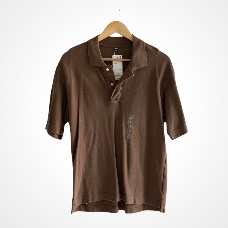 uniqlo brown polo shirt
