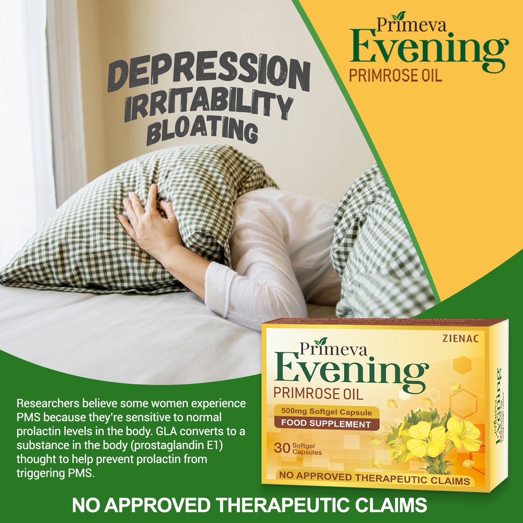 PRIMEVA Evening Primrose 500mg Softgel Blood Pressure Support