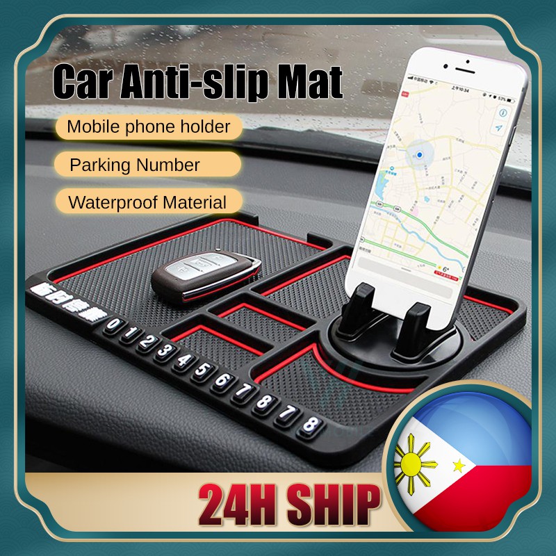 Car Dashboard Anti Slip Mat Pad Car Phone Stand Holder Keychain Glasses