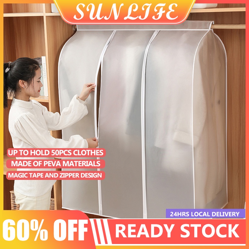 Wardrobe Dust Cover Clothes Storage PEVA Transparent Fully Enclosed
