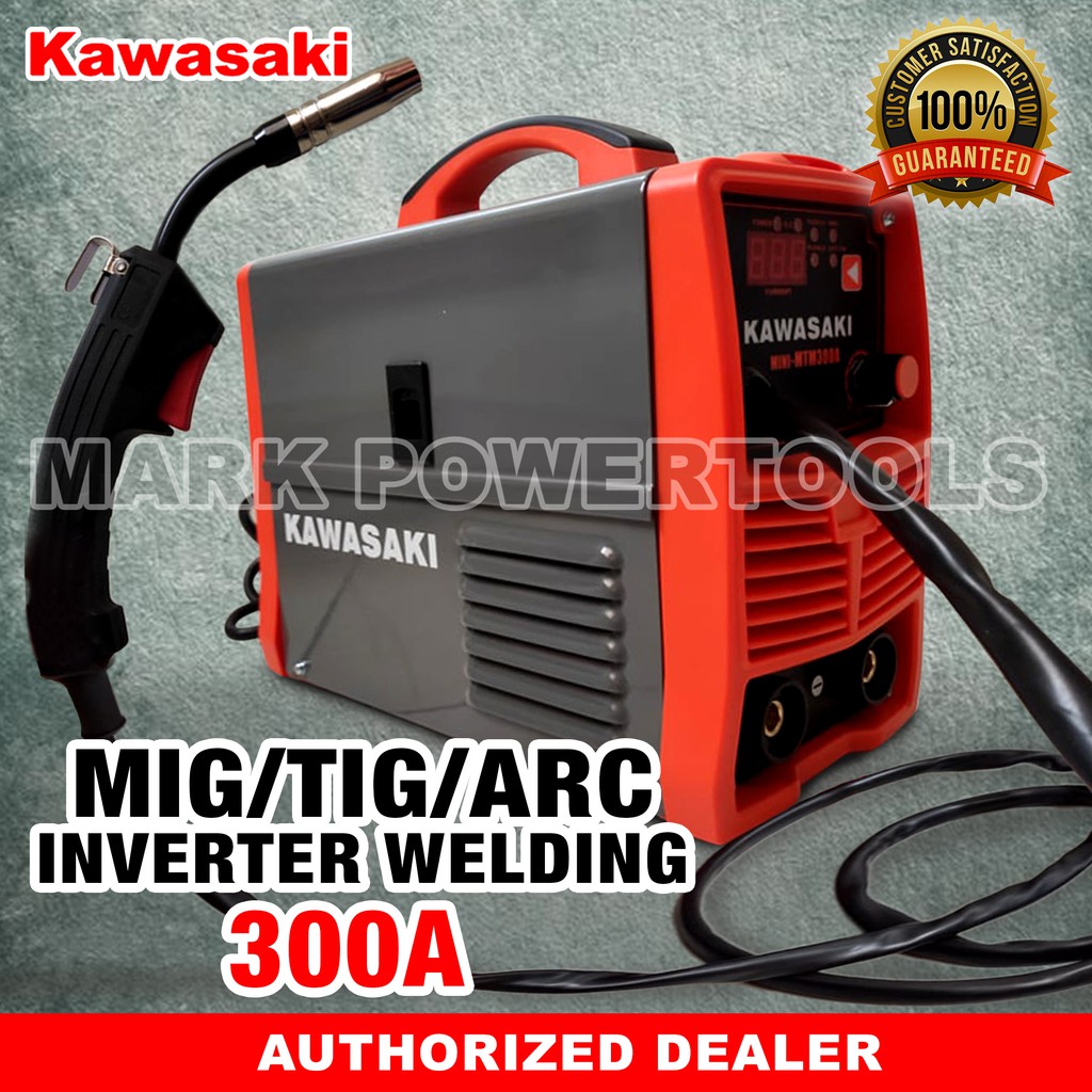 Kawasaki 3in1 Welding Machine Inverter MIG/TIG/MMA (GASLESS) Shopee
