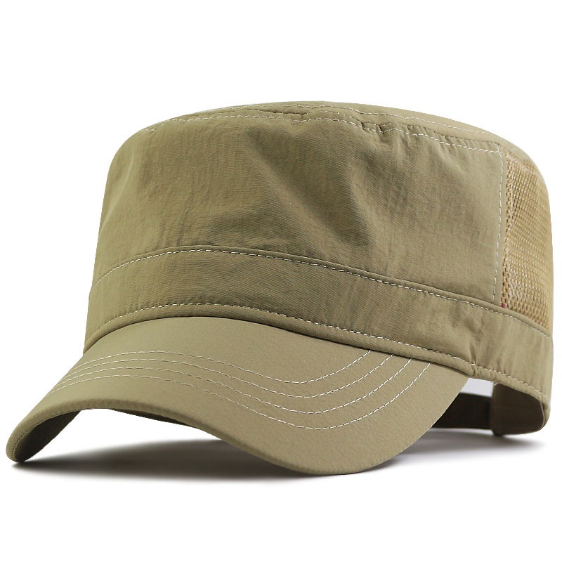 Hat & cap big size 60 65 cm men's summer large flat top hat military cap large head quick dry