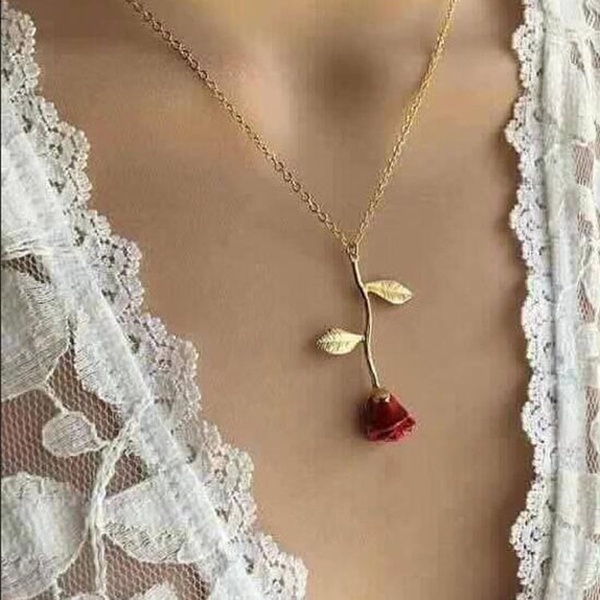 Chain Rose Celestial Rose Necklace – Sofia Zakia