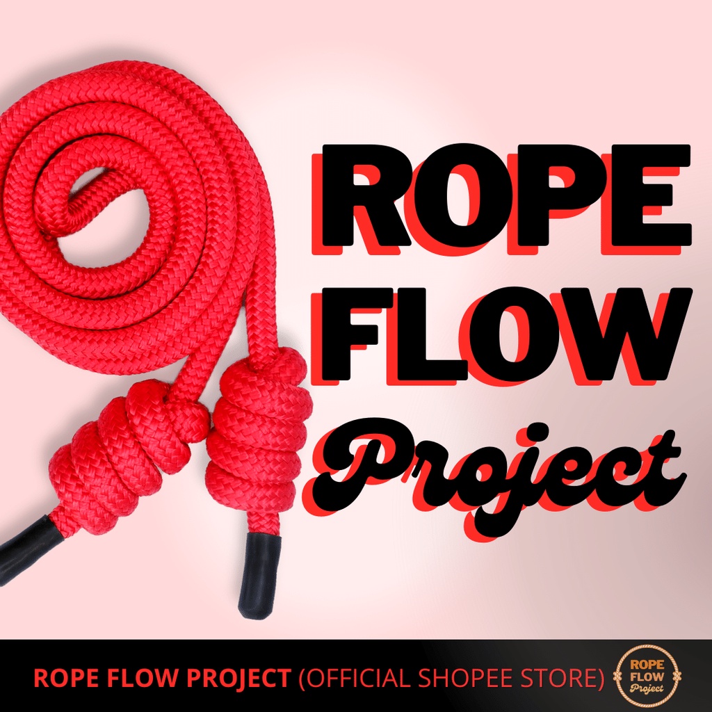 ONYX RUBY Premium Heavy Flow Rope 550 grams Black Red Rope Flow