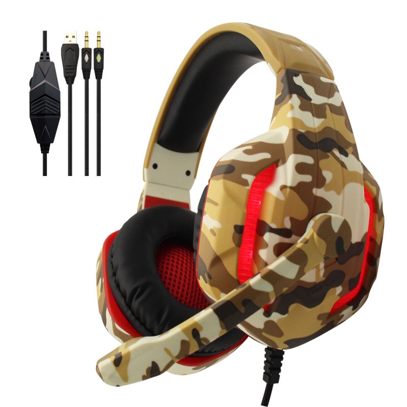 G-312 Wired Gaming Headphone with LED and Microphone Noise Canceling ...