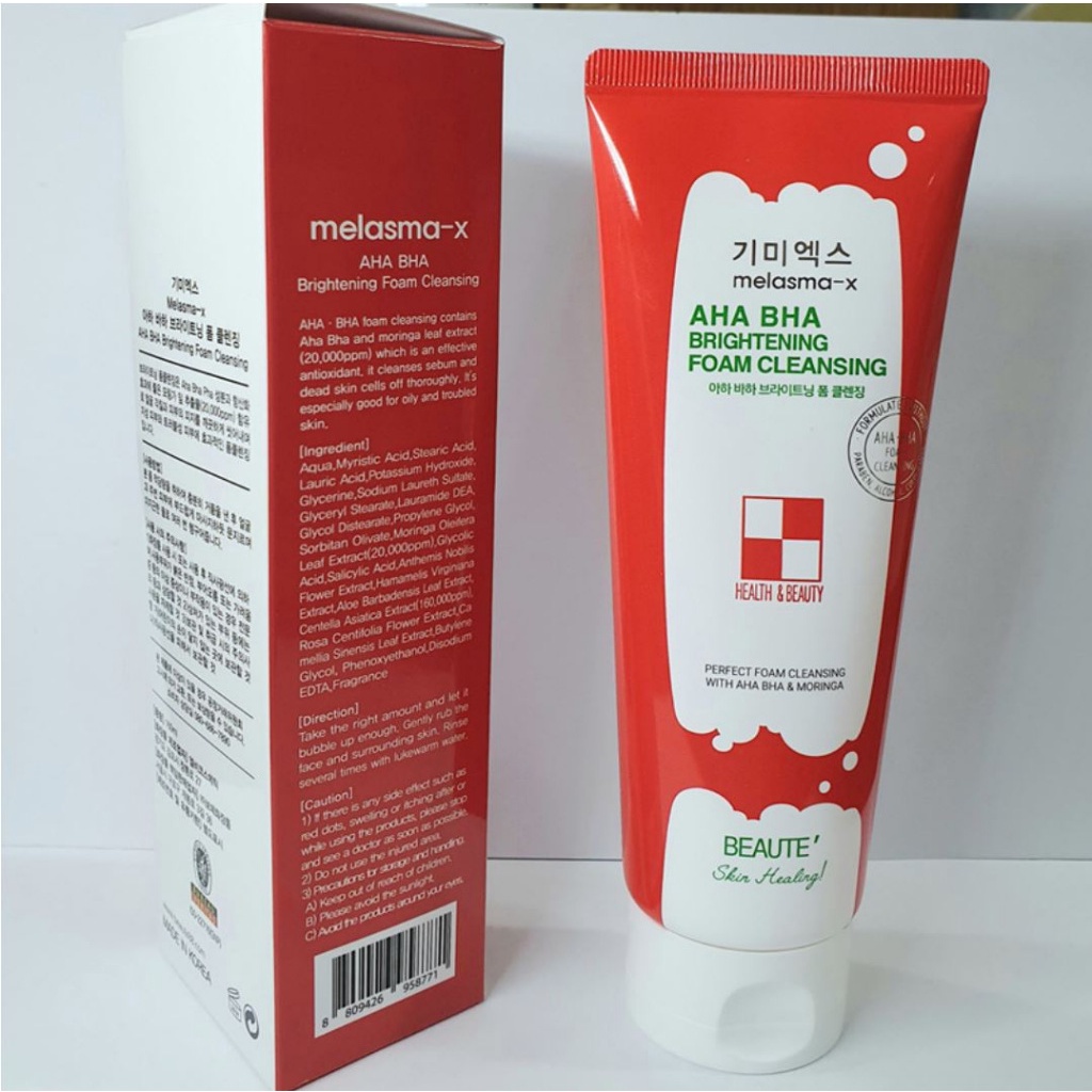 MELASMA-X AHA BHA Brightening Foam Cleansing 160ml | Shopee Philippines