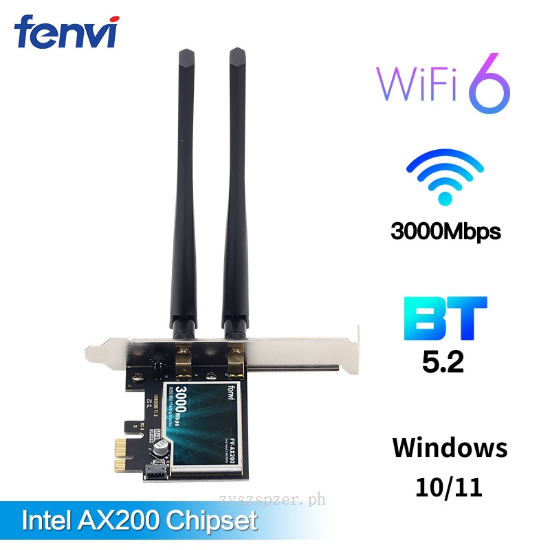 Dual band 2974Mbps Wifi6 Intel AX200 PCIe Wireless Wifi 6 Adapter 2.4G/5Ghz 802.11ac/ax