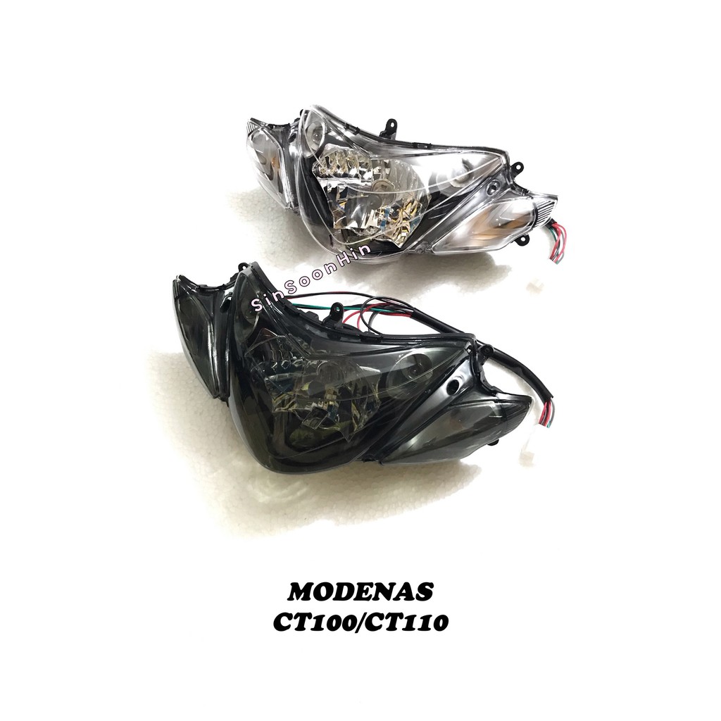 Modenas CT100 / CT110 Head Lamp / Tail Lamp [Clear/Tinted] lampu depan ...