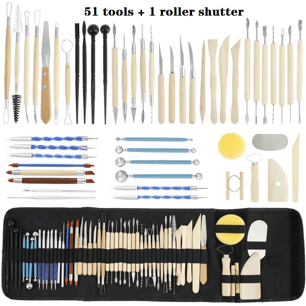 25pcs Clay Tools Sculpting Kit Sculpt Smoothing Wax Carving Pottery ...