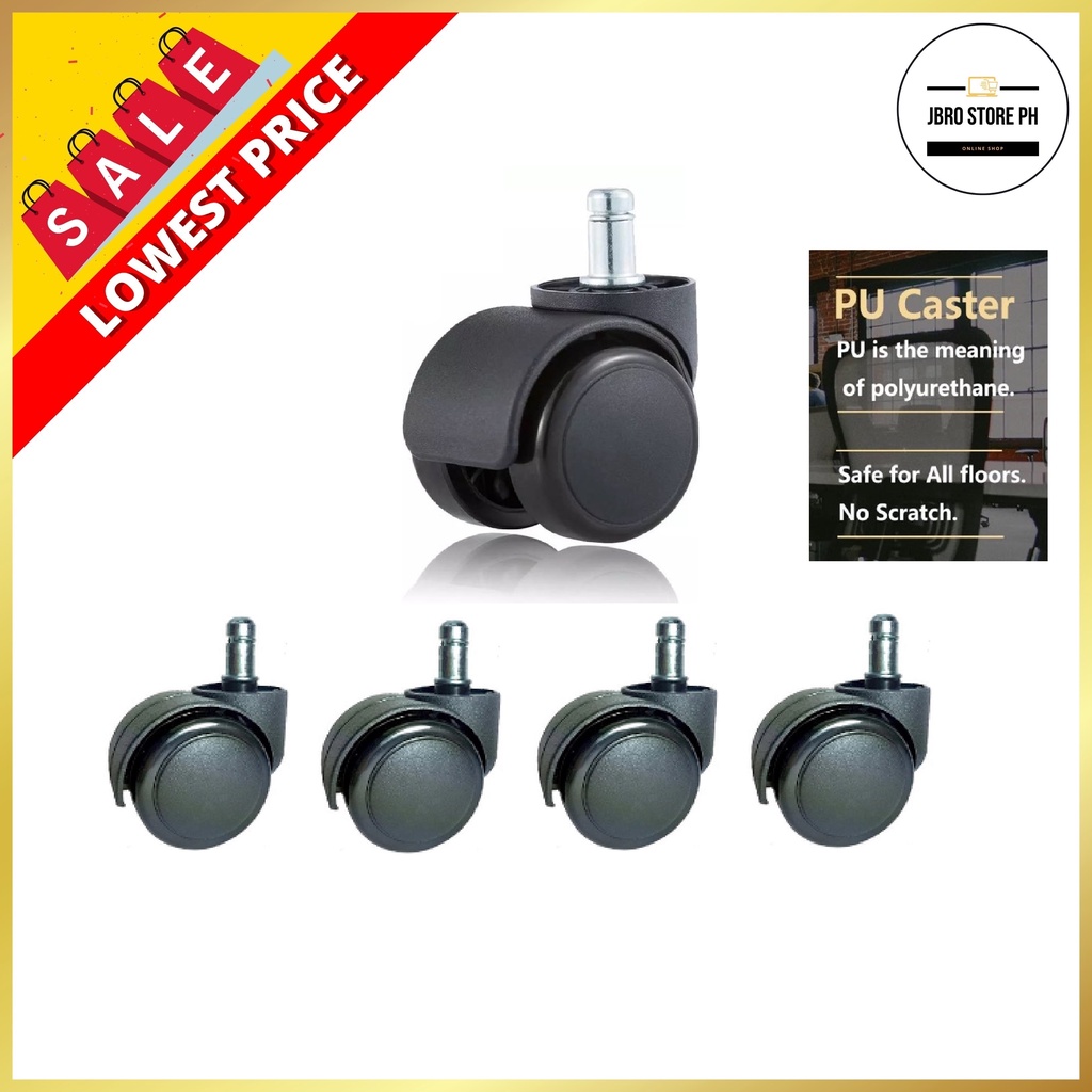 5pcs Replacement Computer Gaming / Office Chair Caster Wheel / Wheel